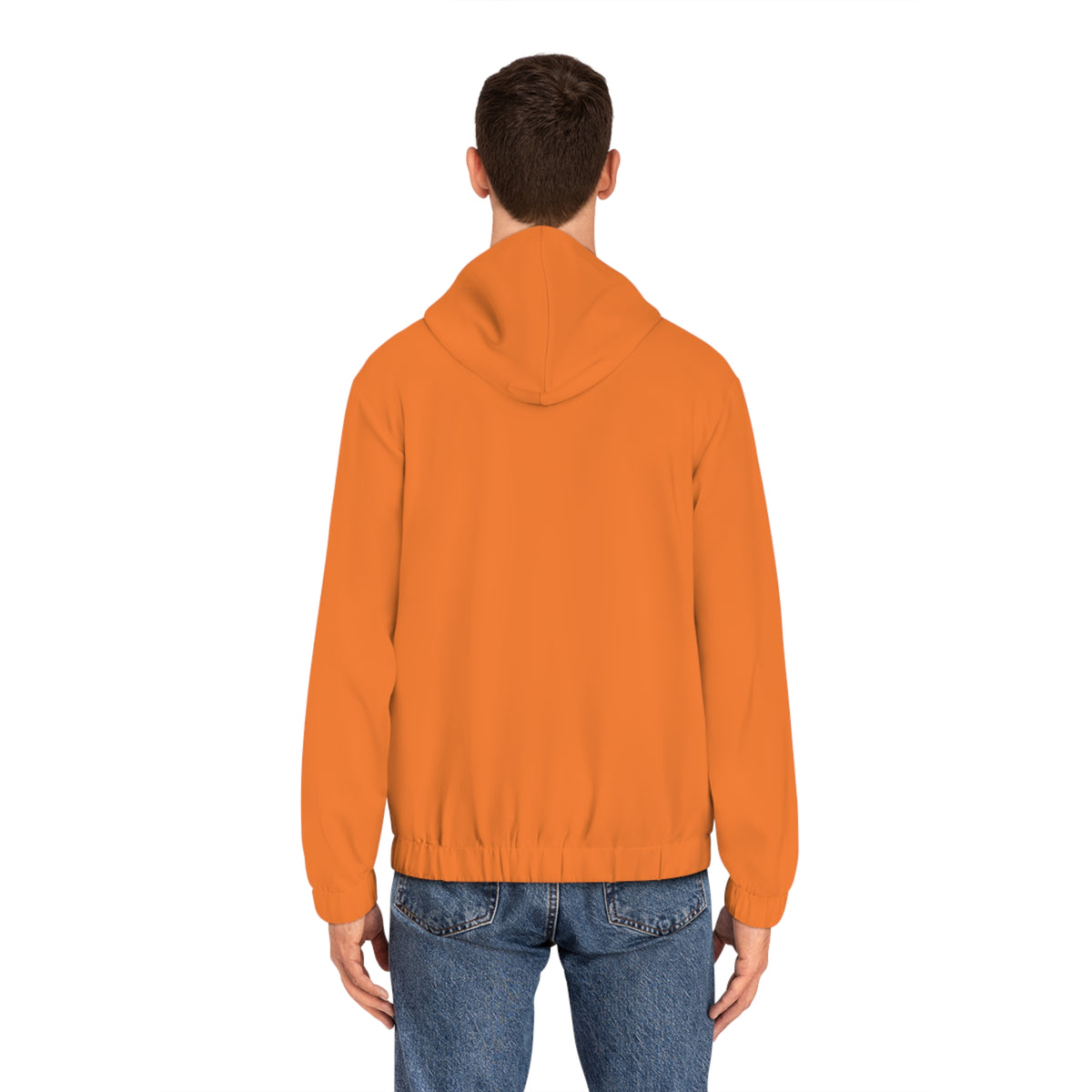 Strangers Make You Rich Orange Full-Zip Hoodie